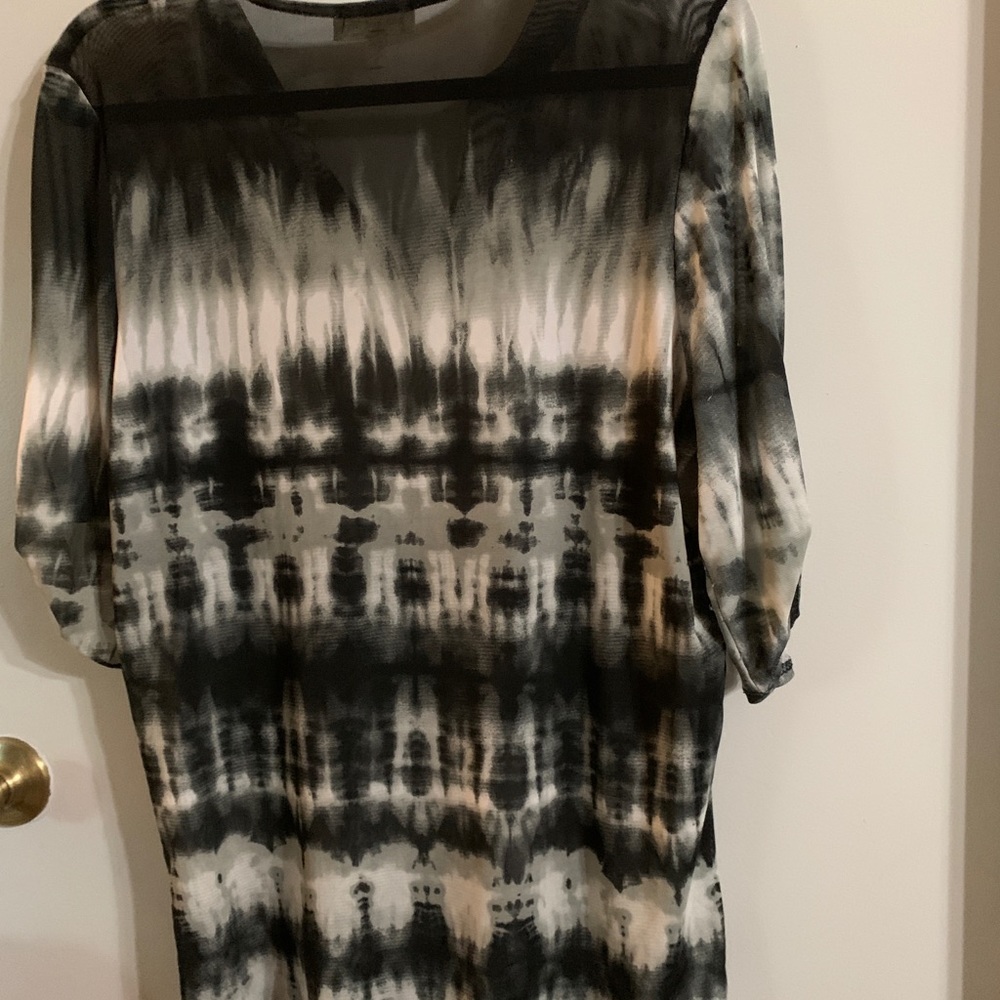Tie dyed thin nylon blouse